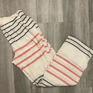 Aerie Cotton paper bag linen pant